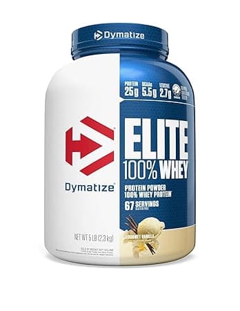 Dymatize Nutrition Elite 100% Whey Protein | Gourmet Vanilla - 5 Lbs