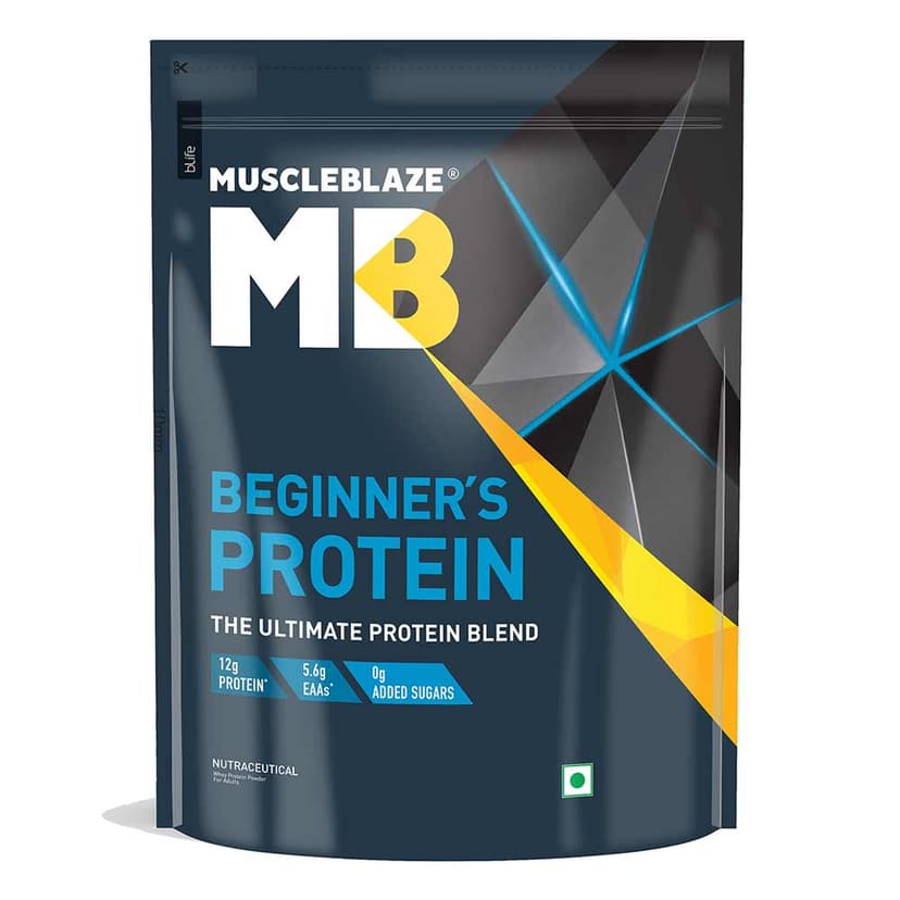 MuscleBlaze Beginner's Protein Powder, 2 kg (4.4 lb), Chocolate