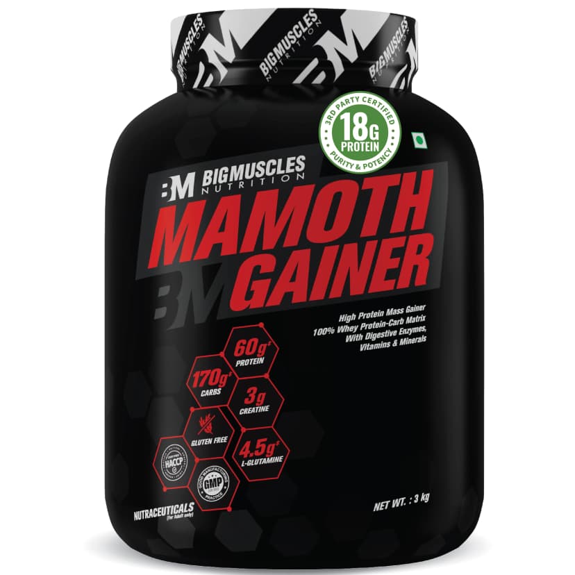 Bigmuscles Nutrition Mamoth Gainer [Belgian Chocolate, 3Kg]