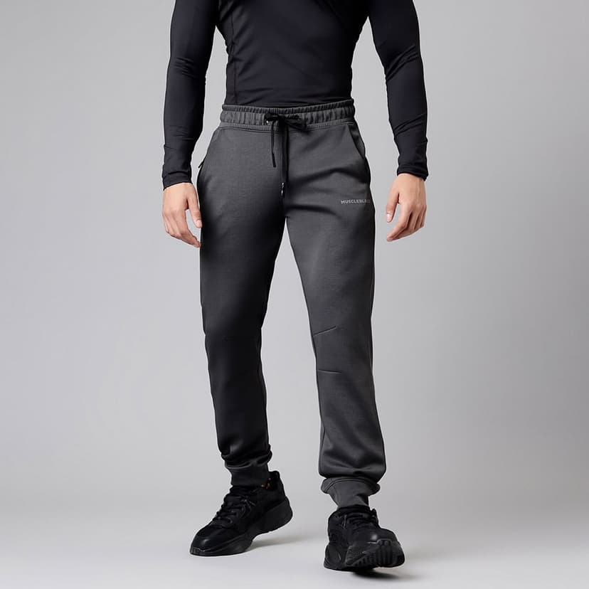 MuscleBlaze Squat-Proof Jogger, Anthracite Grey, Medium size 