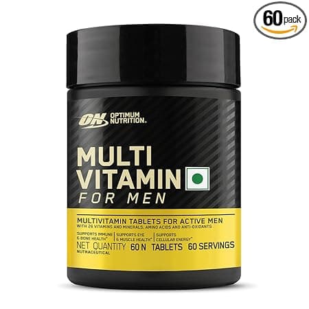 Optimum Nutrition (ON) Multivitamin for MEN– 60 Tablets, 26 Vitamins & Minerals, Amino Acids & Anti-Oxidants