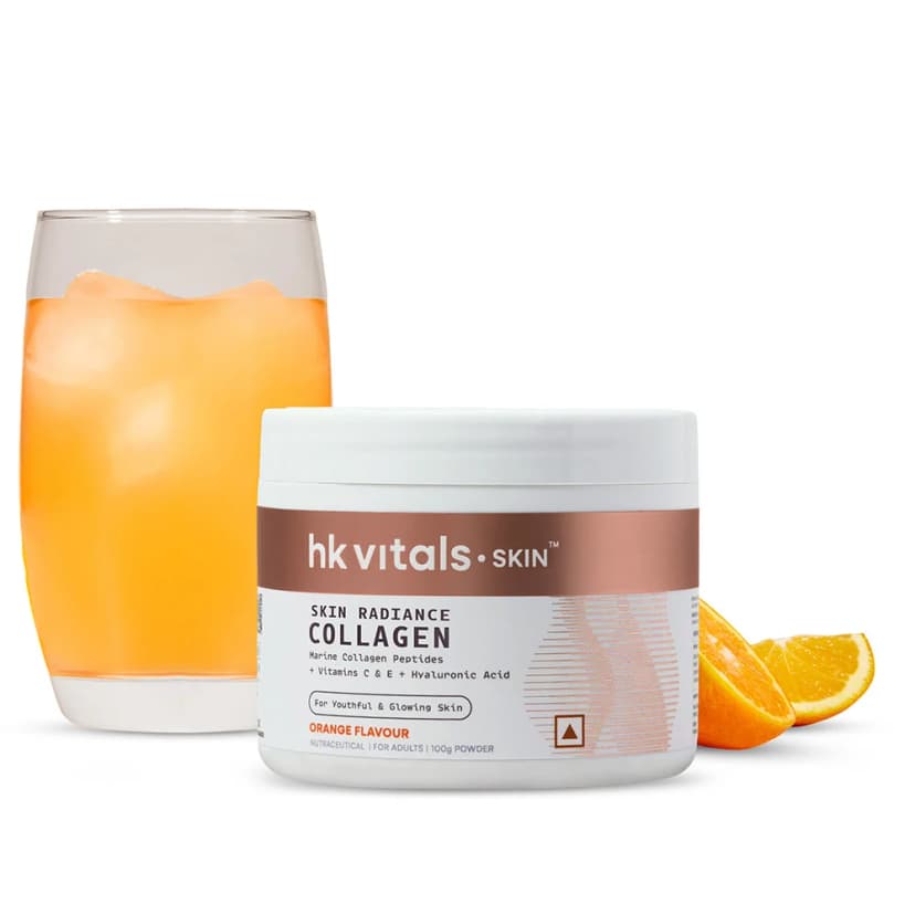 HK vitals Skin Radiance Marine Collagen Supplement (Orange,100g)