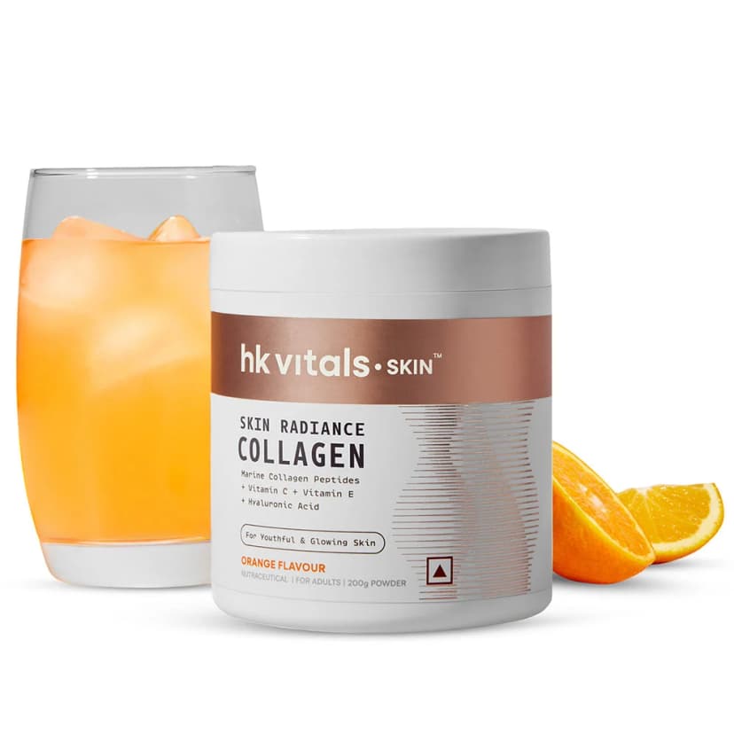HK vitals Skin Radiance Marine Collagen Supplement (Orange,200g)