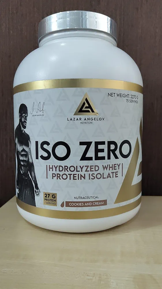 Lazar Angelov Nutrition Iso Zero 5lbs 75 Servings Chocolate Flavor 2.26kg