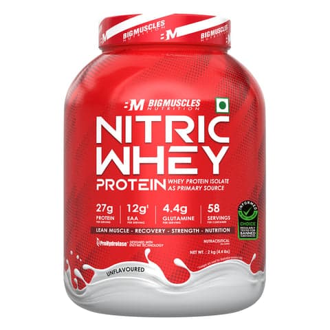 Nitric Whey Protein rich chocolate 🍫 2kg - Nitric Whey Protein unflavoured 2kg
