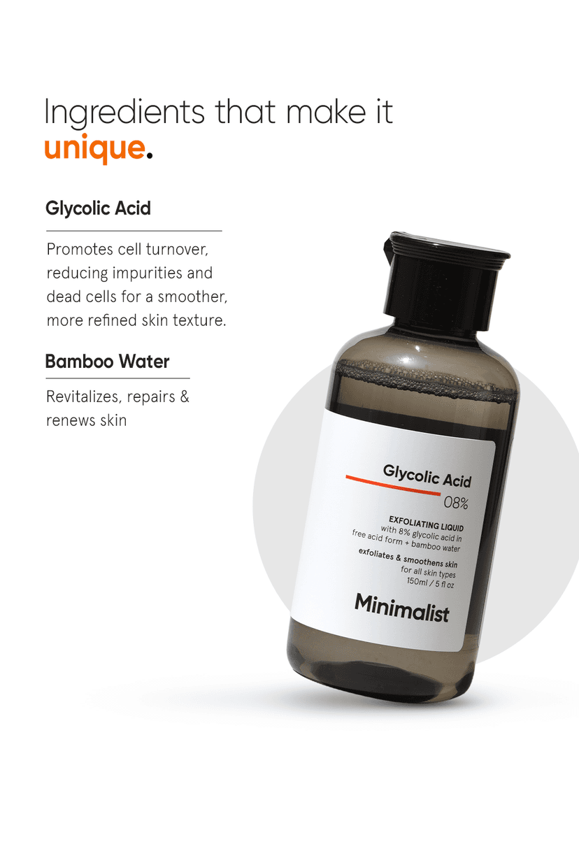 Minimalist Glycolic Acid 08% Exfoliating Liquid