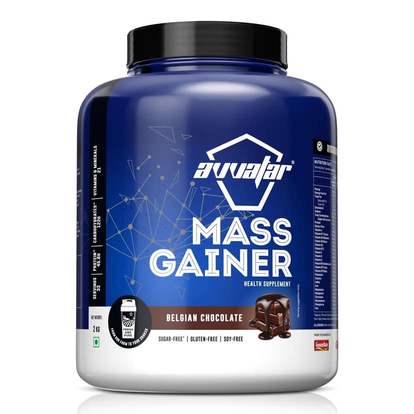 Avvatar Mass Gainer | 2 Kg | Belgian Chocolate Flavour