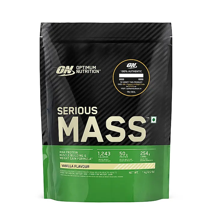 Optimum Nutrition (ON) Serious Mass Weight Gainer - Vanilla flavour - 1KG