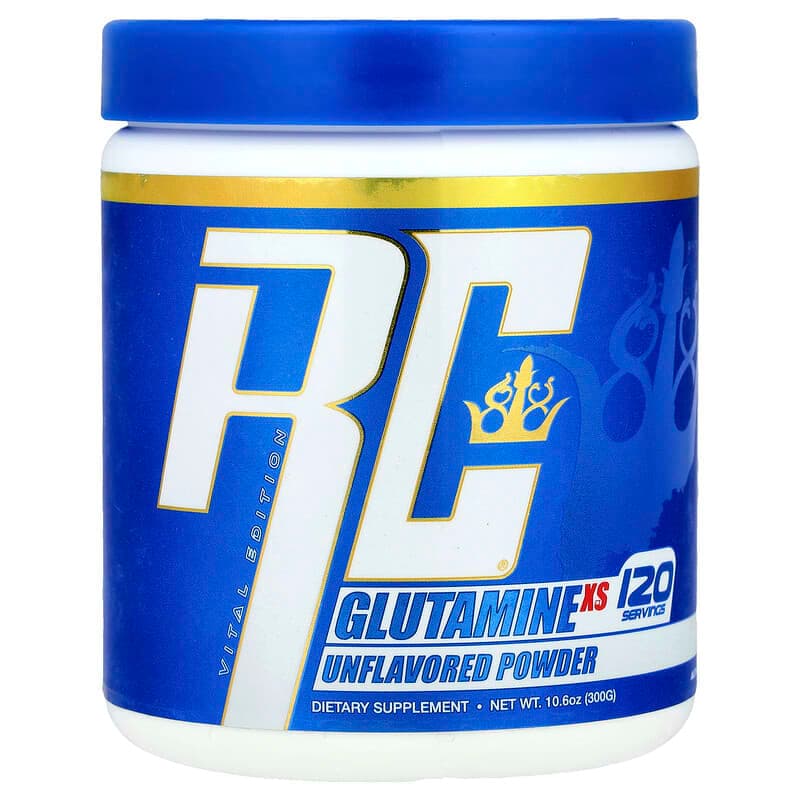 Rc.(Ronnie Coleman) Glutamine XS Powder, Unflavored, 10.6 oz (300 g)