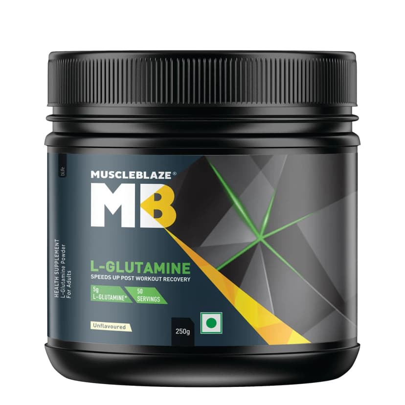 MuscleBlaze L-Glutamine - 250 gm (0.55 Lb), Unflavoured