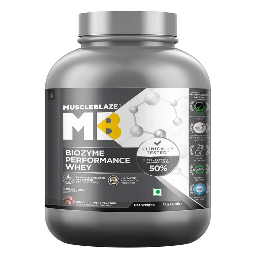 MuscleBlaze Biozyme Gold 100% Whey, 2 kg (4.4 lb), Double Rich Chocolate
