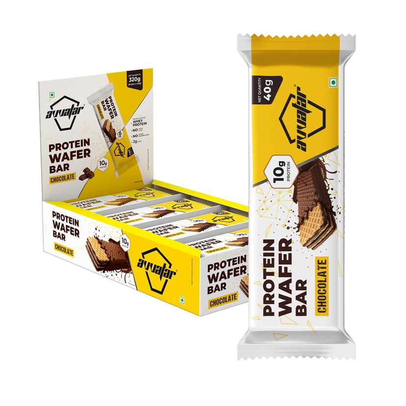 Avatar Protein Wafer Bar | 320G | Chocolate Flavour | (8X40g)