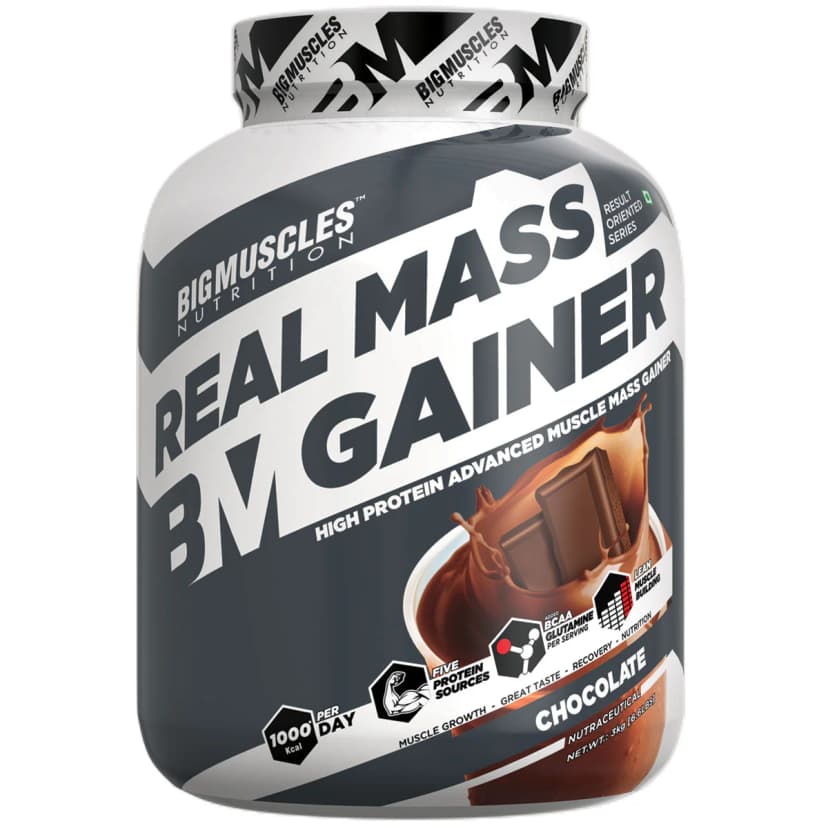 Bigmuscles Nutrition Real Mass Gainer [ Rich Chocolate] - 3kg