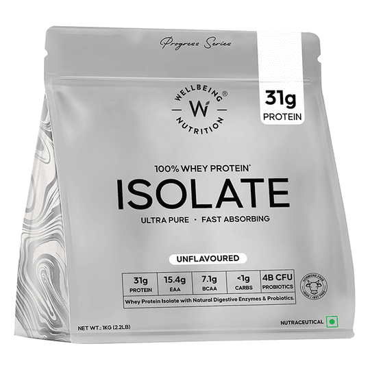 Whey Protein Isolate 31g | 1kg | 4B CFU Probiotics | Unflavoured