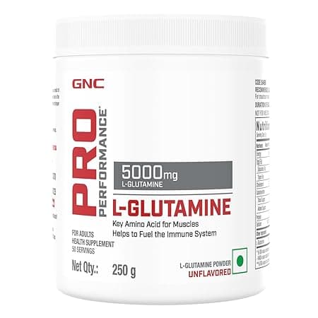 GNC Pro Performance L-Glutamine 5000 mg | 250 gm | 50 Servings 