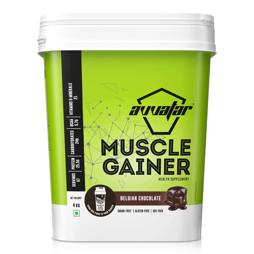 Avvatar Muscle Gainer | 4 Kg | Belgian Chocolate