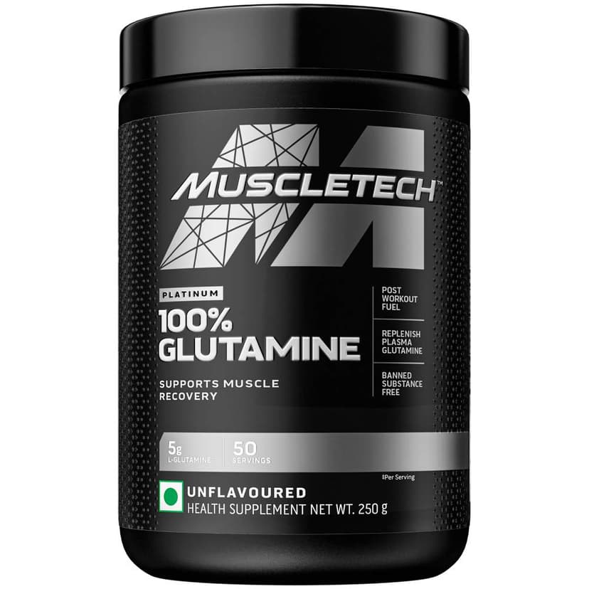 MuscleTech Platinum 100% Glutamine - 249.48 gm (0.55 Lb)