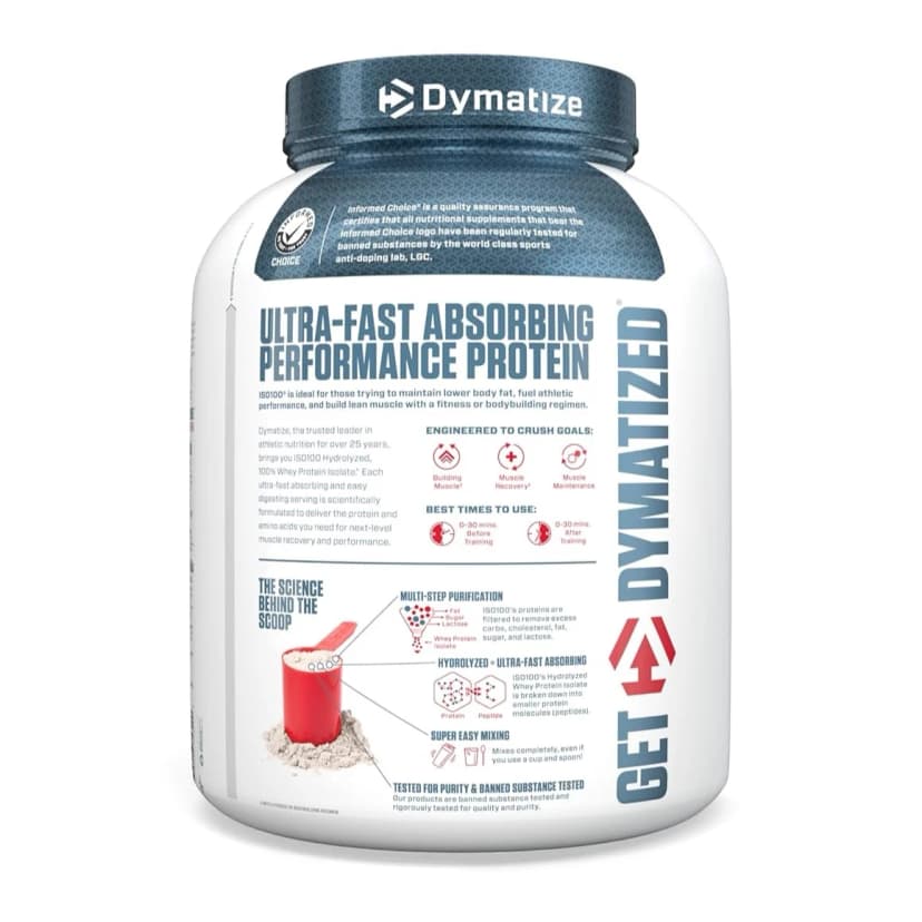 Dymatize ISO 100 Hydrolyzed - 100% Whey Protein Isolate - 2.3 Kg (5 Lb), Cookies & Cream