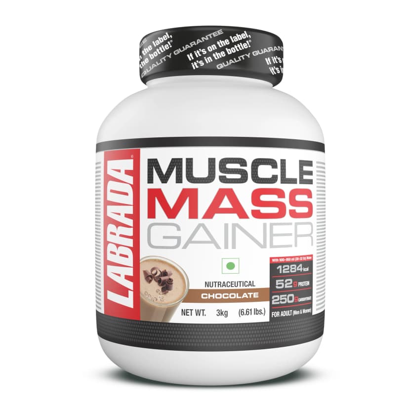 Labrada Muscle Mass Gainer - 3 Kg (6.6 Lb), Chocolate