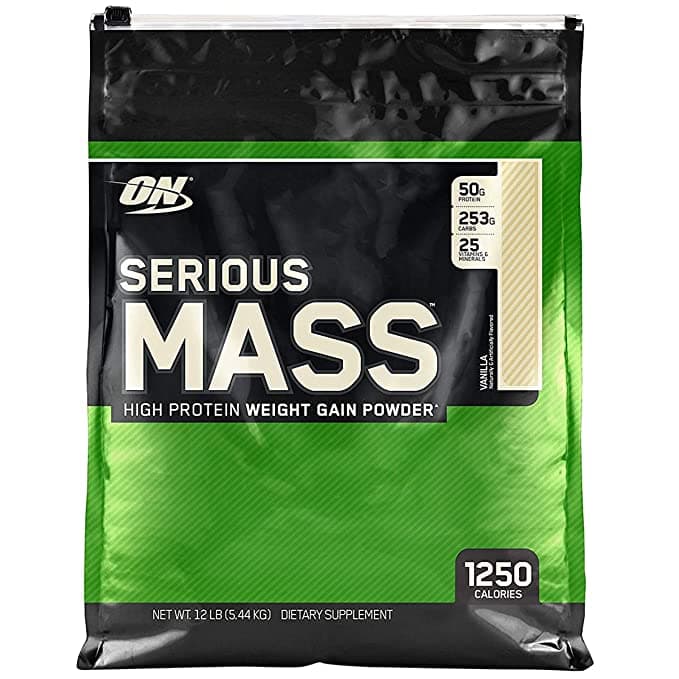 Optimum Nutrition (ON) Serious Mass Gainers 12 lbs (5.44 kg, Chocolate )