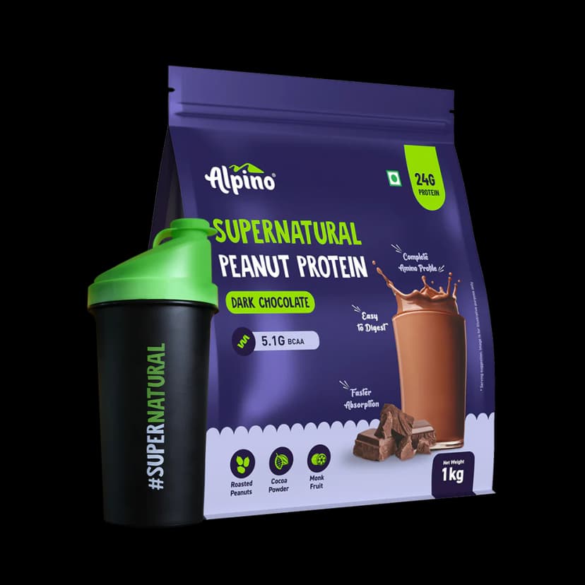 ALPINO Supernatural Peanut Protein Powder Dark Chocolate 1kg